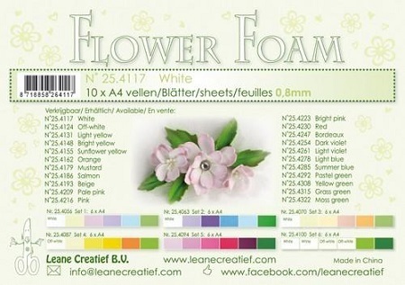 LeCrea Flower Foam Moosgummi 10 x A4 hellgelb