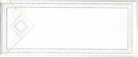 Rahwanji Karte mit Einsteckhülle weiß/silber sofort lieferbar