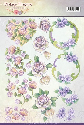 Jeanine's Art 3-DSchneidebogen Vintage Flowers