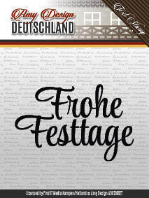 *Amy Design Clear Stamps Schrift Frohe Festtage