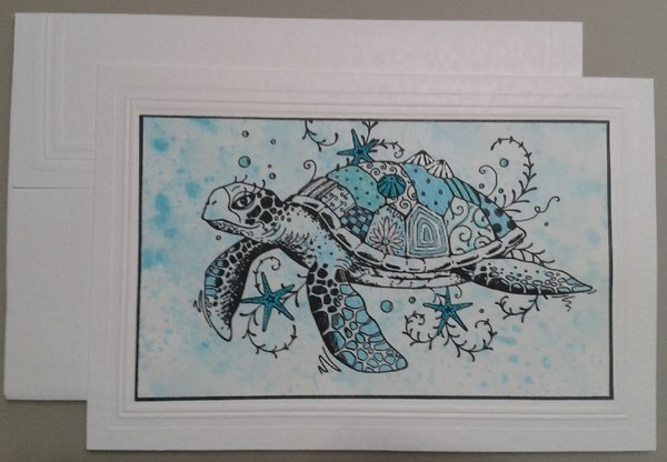 *Clear Stamps Wasserschildkröte