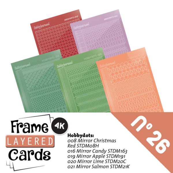 Stickerset Layered frame cards 26 sofort lieferbar