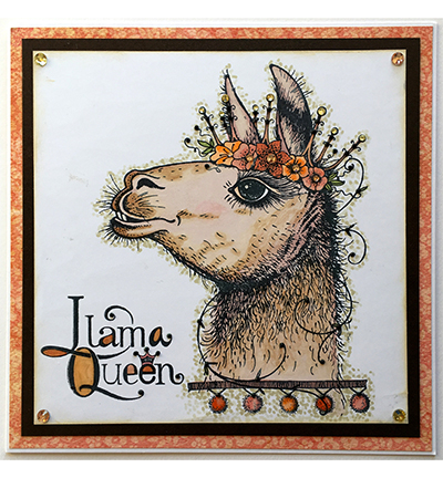 *Clear Stamps LLAMA QUEEN