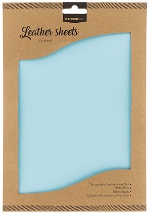 Leather sheets, synthetic 2 x A4 blau