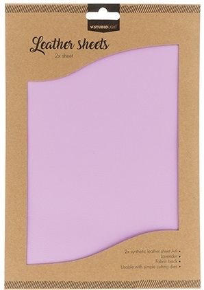 *Leather sheets, synthetic 2 x A4 lila