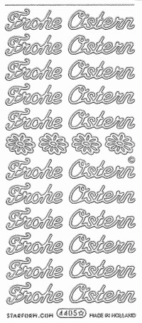 *Stickerbogen "Frohe Ostern" (gold)