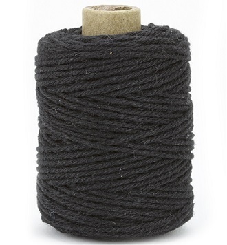 Vivant Kordel Baumwolle schwarz 50 m 2 mm sofort lieferbar