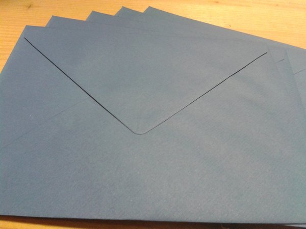 5 Umschläge Größe: 20 x 16 cm, königsblau