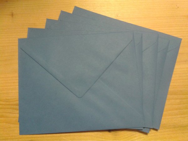 5 Umschläge Größe: 20 x 16 cm, königsblau
