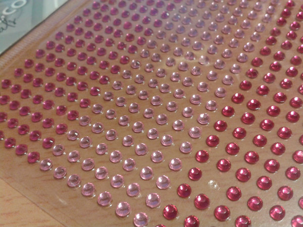 Glitzersteinchen selbstkl. 756 x 2 mm rosatöne/iris CDEAS003 sofort lieferbar